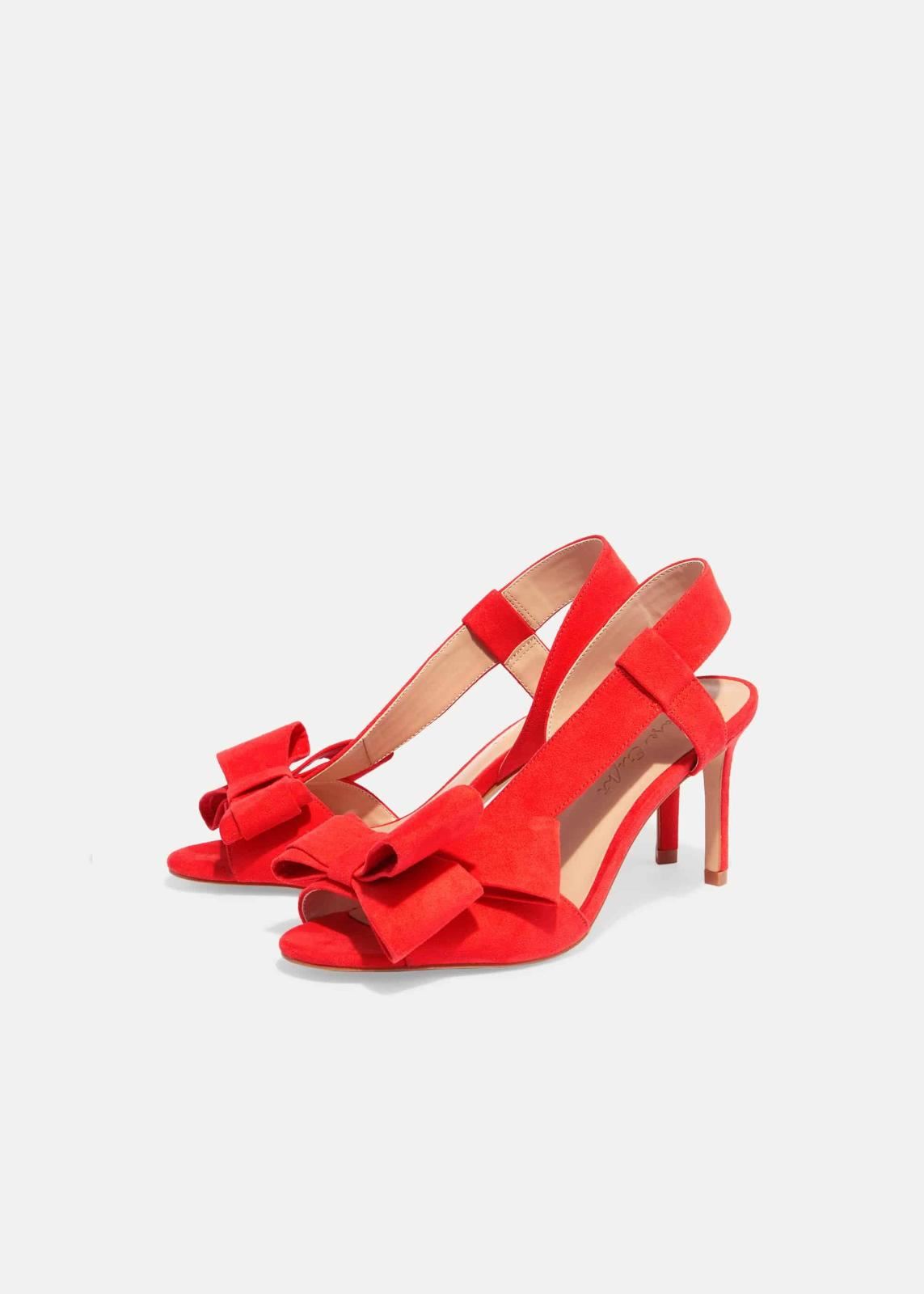Phase Eight Shoes Allie Asymmetric Strap Sandals Vermilion Red EU36 UK3 RRP99