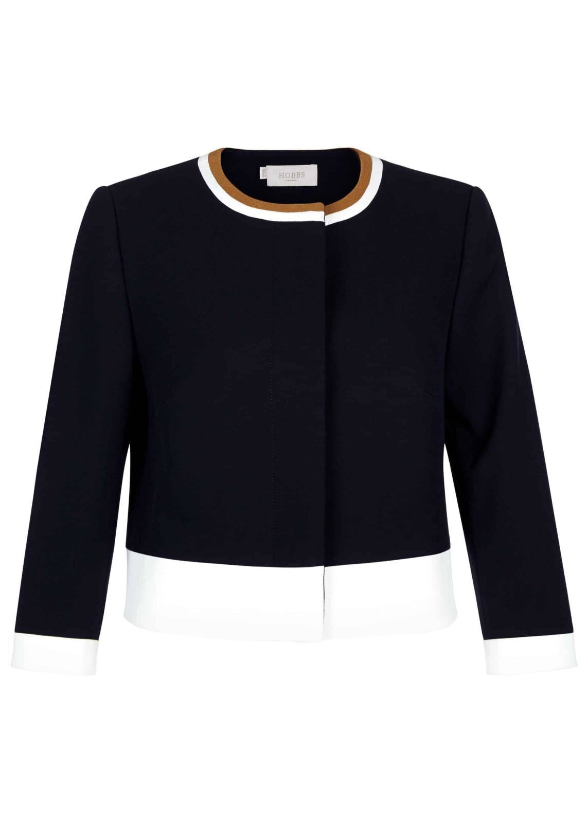 Hobbs Annabel Bolero Jacket Nvy Ivry Vicuna Size UK6 RRP169