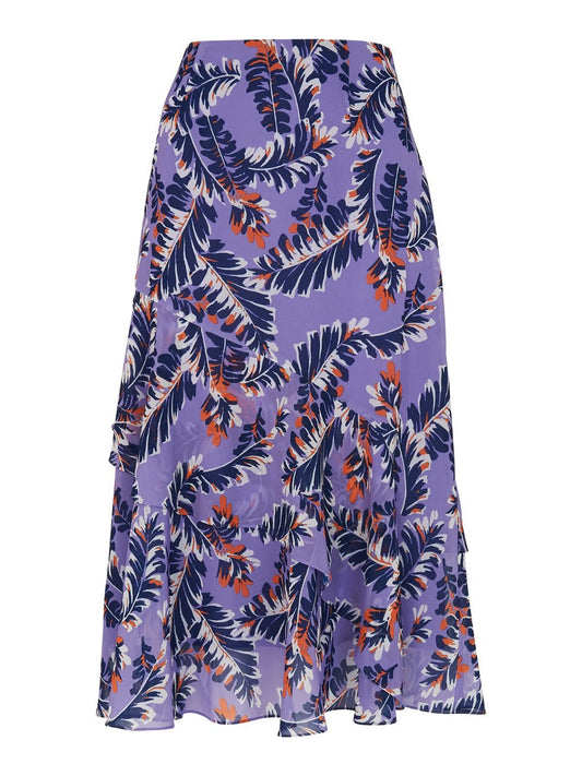 WHISTLES Ladies Josephine Print Frill Skirt Purple Multi UK4 BNWT RRP139