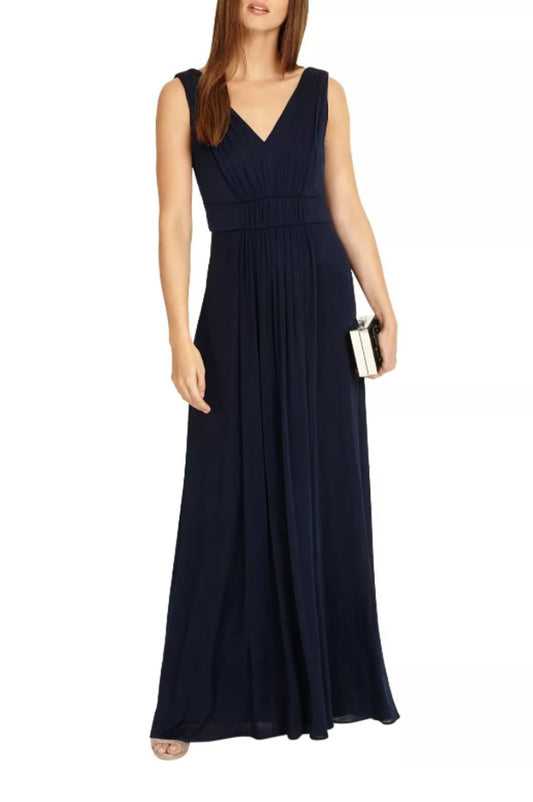PHASE EIGHT Ladies Sapphire Blue Sleeveless V-Neck Skylar Maxi Dress UK6 BNWT