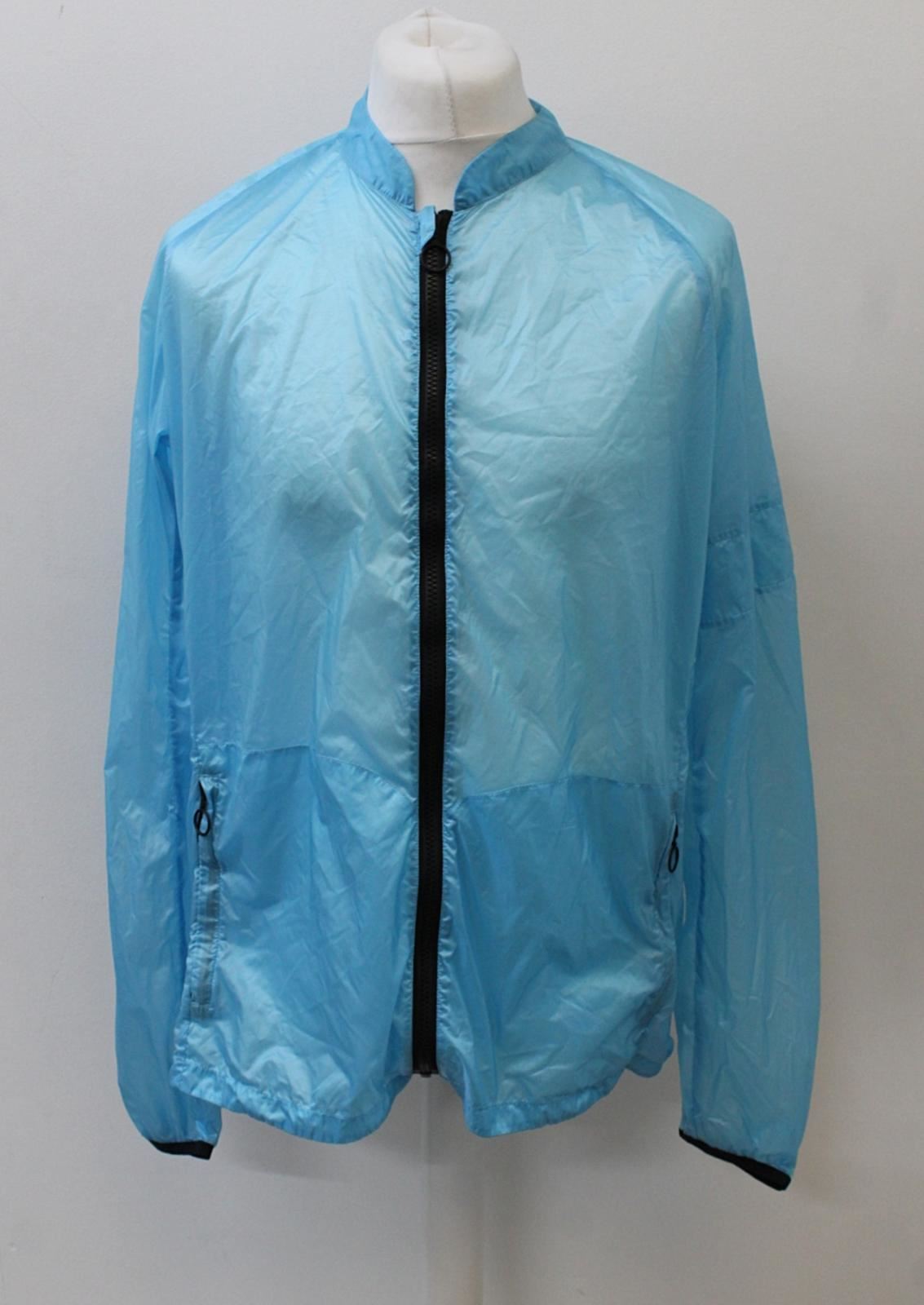 RAPHA Men's Lightweight Full Zip Cycling Pack Jacket Light Blue 2XL NEW RRP120