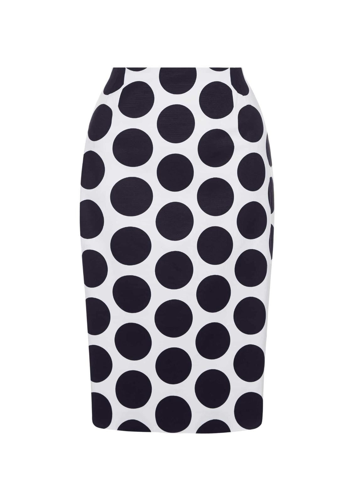 Hobbs Lorna Pencil Skirt Ivory Navy Size UK6 RRP99