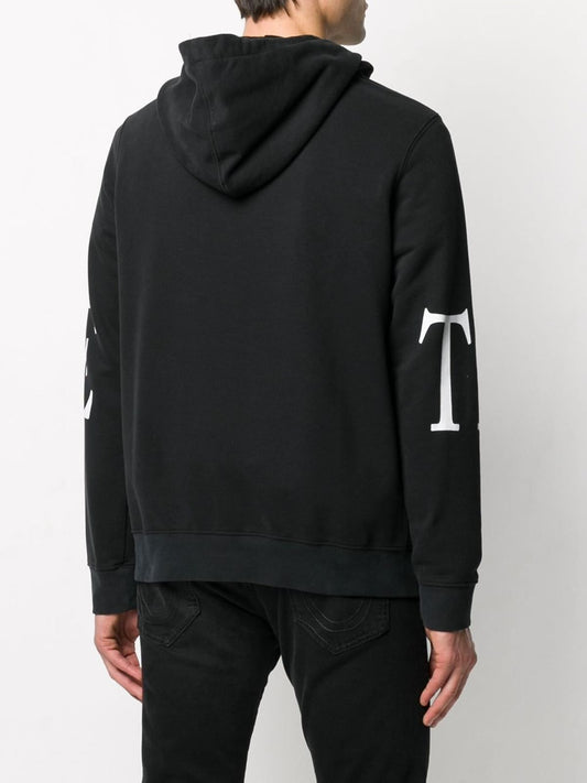 TRUE RELIGION Men's Black Capital Letter Hooded Pullover Jumper XS BNWT RRP139