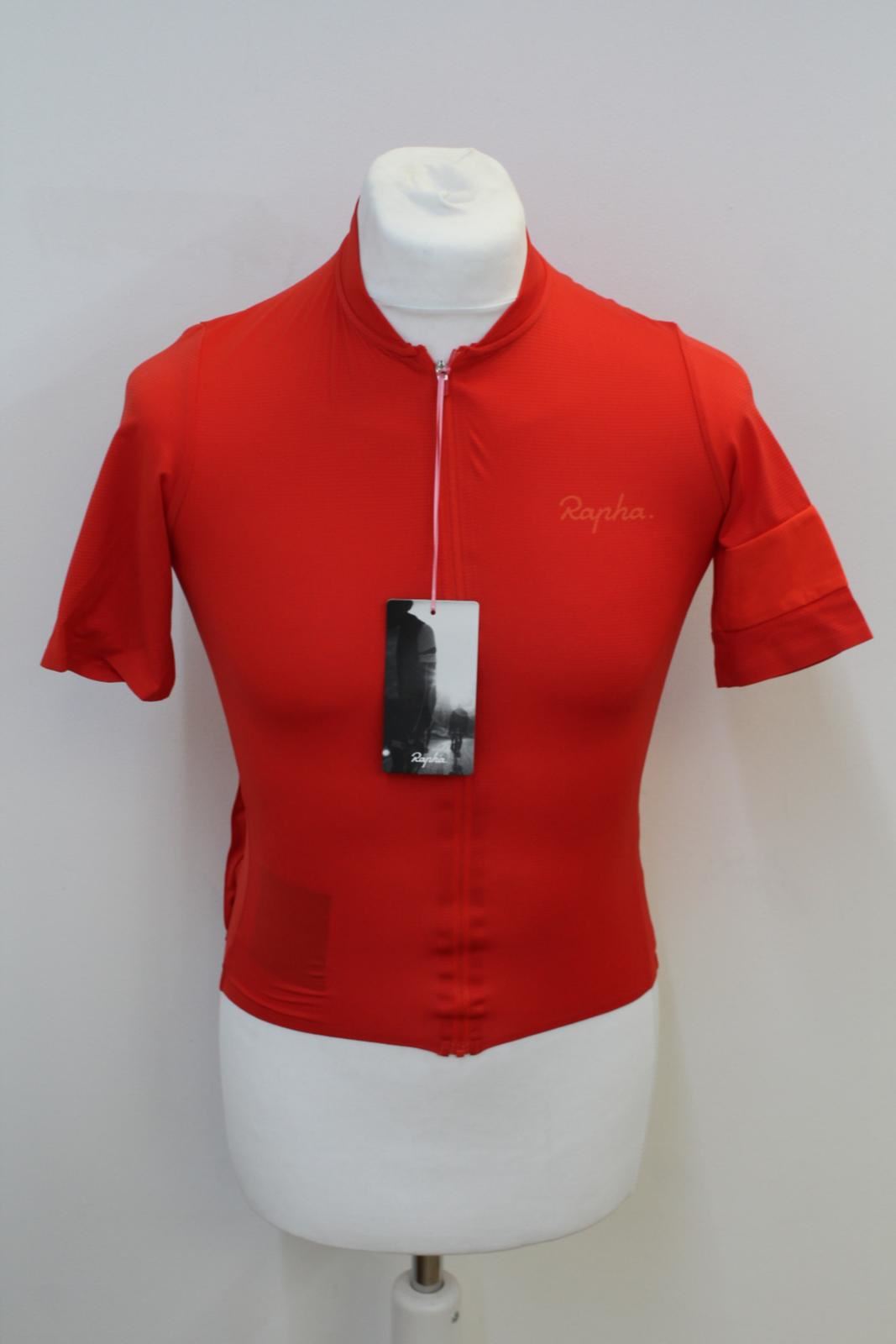 RAPHA Men's Red Short Sleeve Classic Flyweight Cycling Jersey Size XS BNWT