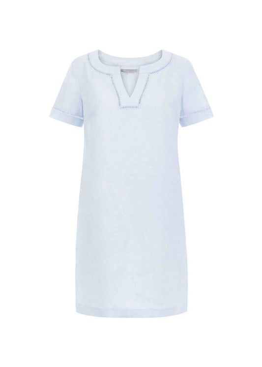 Hobbs Linen Anna Shift Tunic Soft Blue Size UK8 RRP119