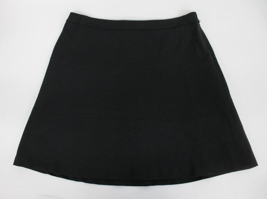 HOBBS Ladies Black Knee Length Side Zip A-Line Dariella Skirt UK18 RRP99 NEW
