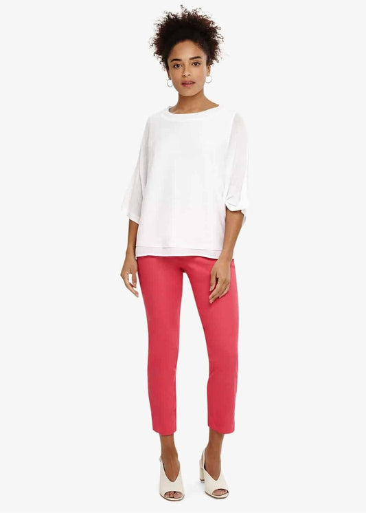 Phase Eight Isla Crop Cropped Cotton Trousers Tango Pink Size UK8 RRP59