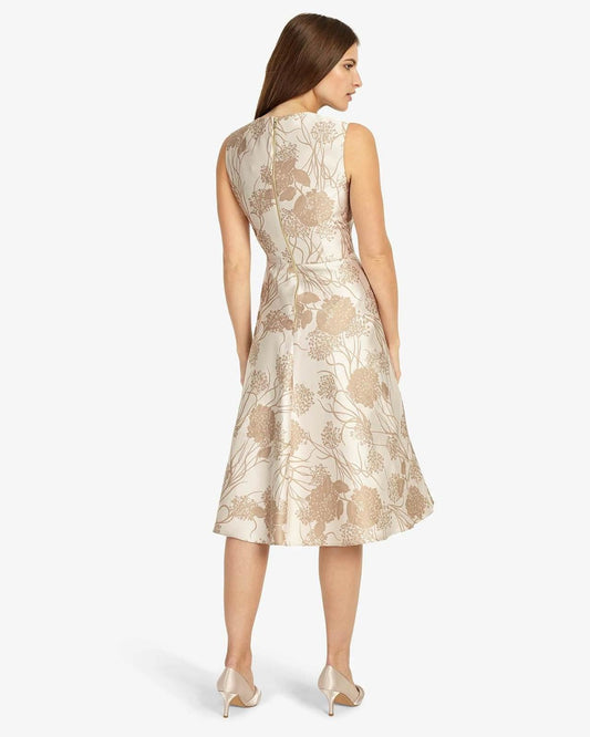 PHASE EIGHT Ladies Cream Ivory Danica Jacquard Dress Size UK10 BNWT RRP150