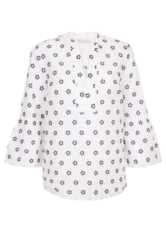 Hobbs Maudie Top Marine White Size UK6 RRP79