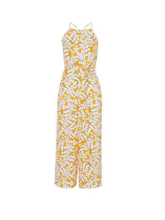 WHISTLES Ladies Spring Blossom Silk Jumpsuit Orange/Multi UK6 BNWT RRP299