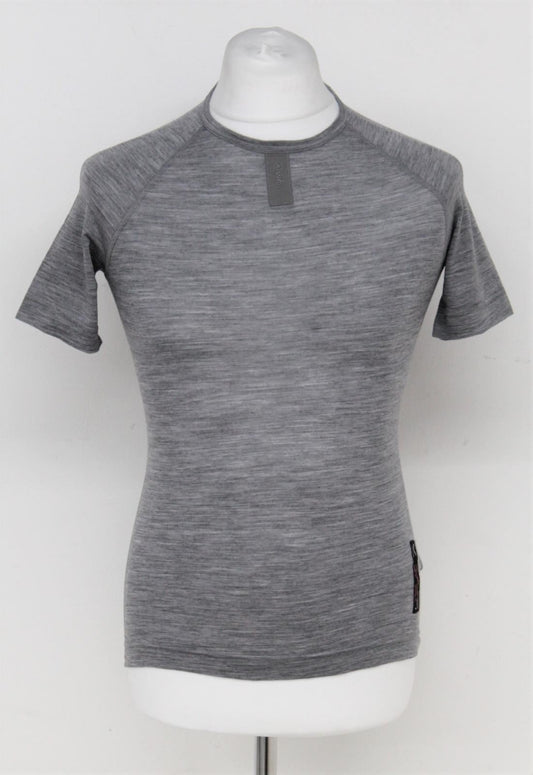 RAPHA Men's Grey Merino Wool Short Sleeve Archive Cycling Base Layer XS BNWT