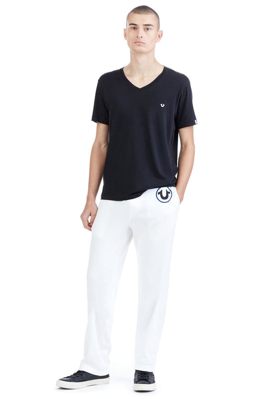TRUE RELIGION Men's White Cotton World Bottom Sweatpants Joggers L RRP109 BNWT