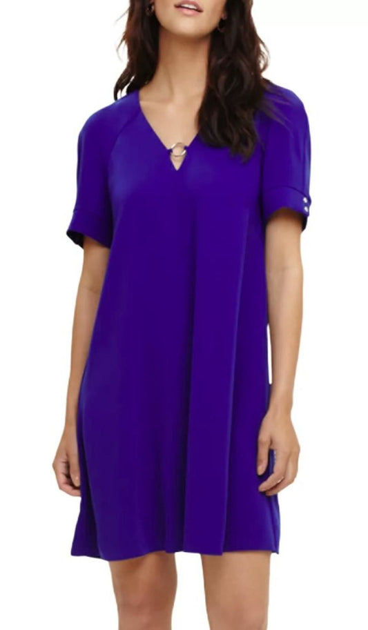 PHASE EIGHT Jodie Ring Swing Dress Azure Blue Size UK14 RRP89 BNWT
