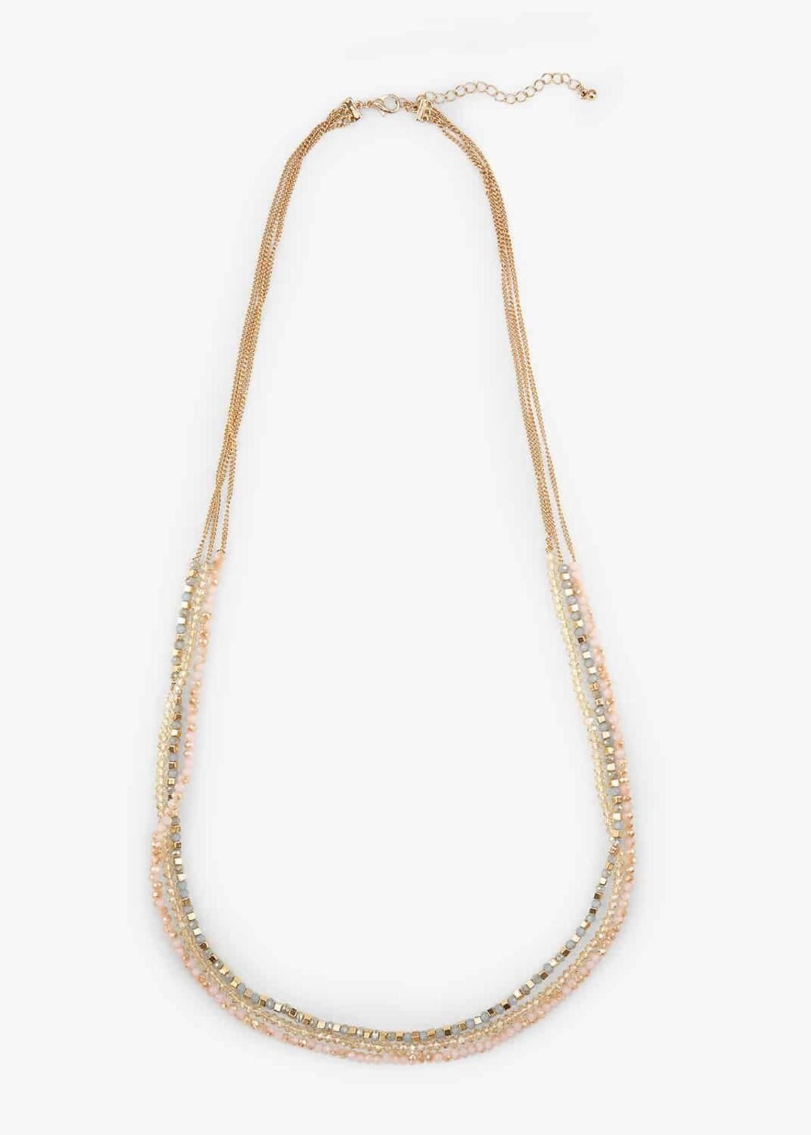 Phase Eight Marcella Triple Row Facet Stone Necklace Multicoloured RRP32