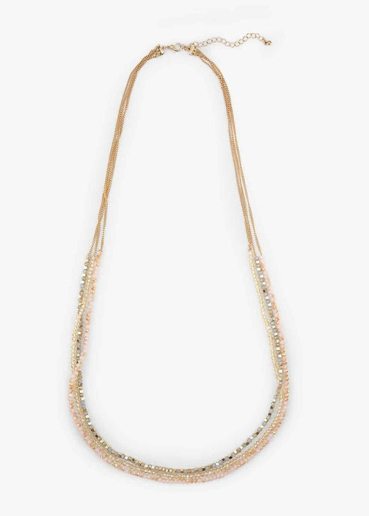 Phase Eight Marcella Triple Row Facet Stone Necklace Multicoloured RRP32