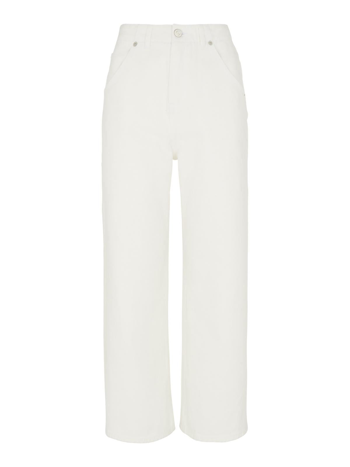 WHISTLES Ladies White Gabi High Waist Wide Leg zip Fly Jeans W34 RRP99 BNWT