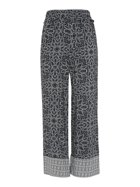 WHISTLES Ladies Floral Navy Blue Riya Printed Cropped Trousers UK6 RRP99 BNWT