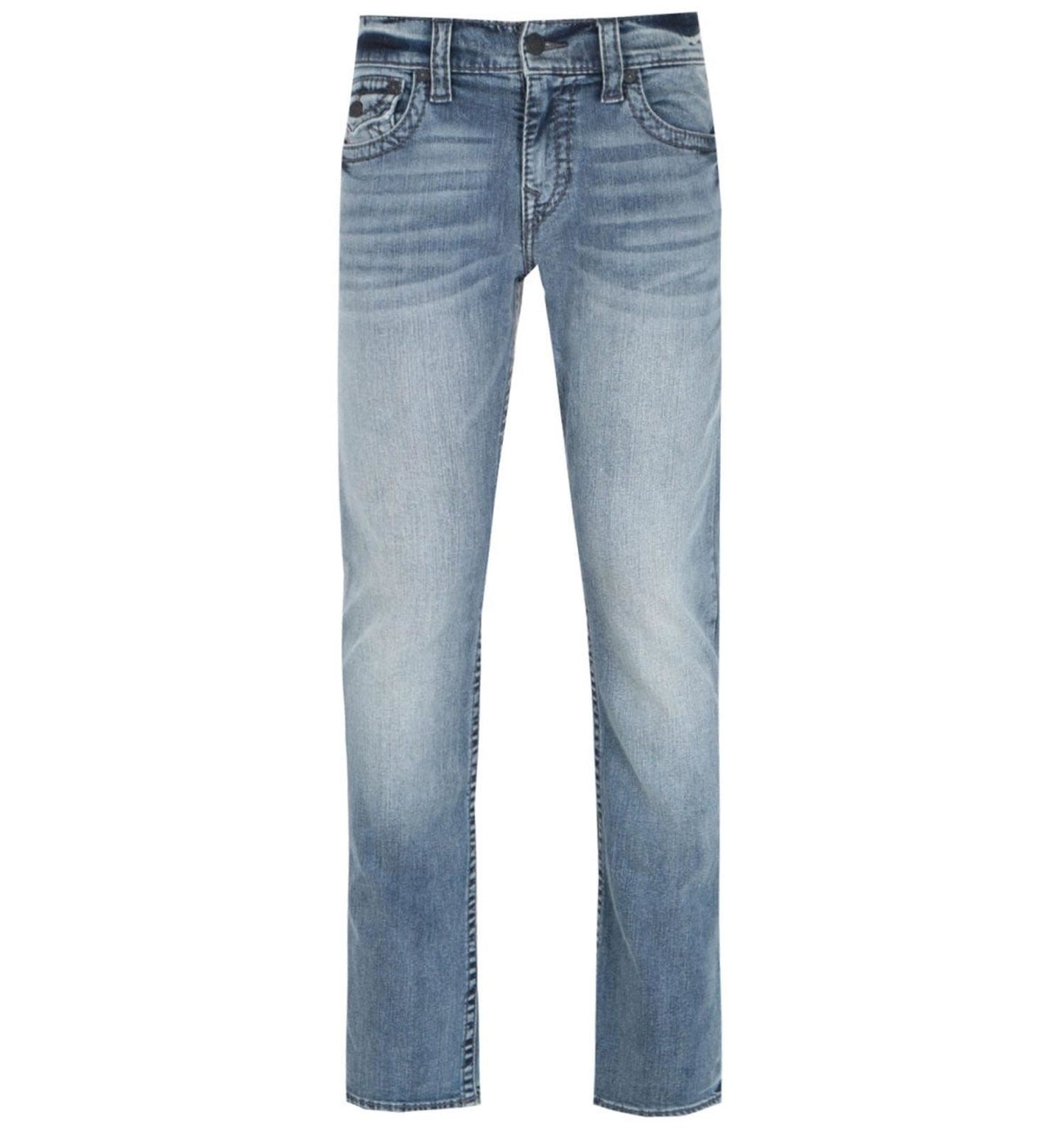 TRUE RELIGION Mens Revolution Blue Ricky Super T Straight Jeans W38 BNWT RRP229