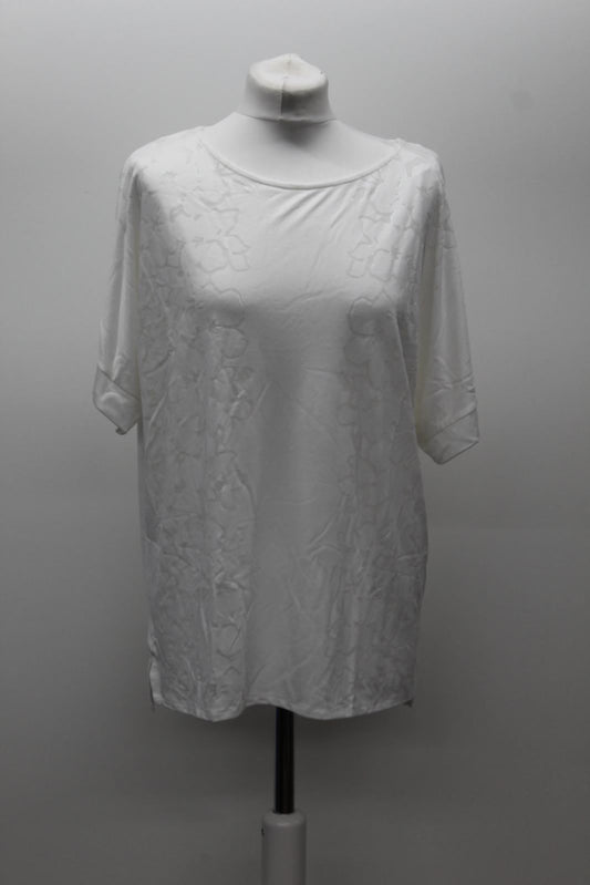 PHASE EIGHT Ladies Addie Ivory Floral Short Sleeve Round Neck Top UK12 BNWT