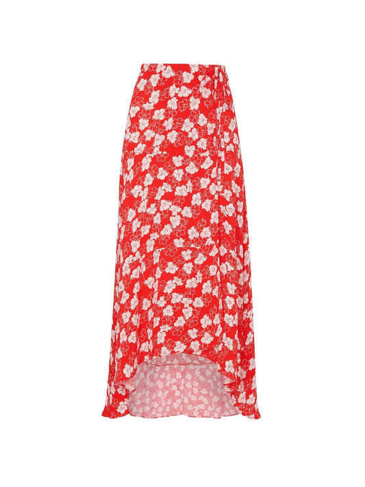 WHISTLES Ladies Floral Garland Wrap Skirt Red Multi UK4 BNWT RRP149
