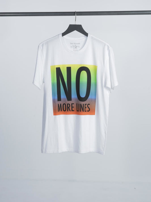 TRUE RELIGION Men's No More Lines Short Sleeve T-shirt White L RRP79 BNWT