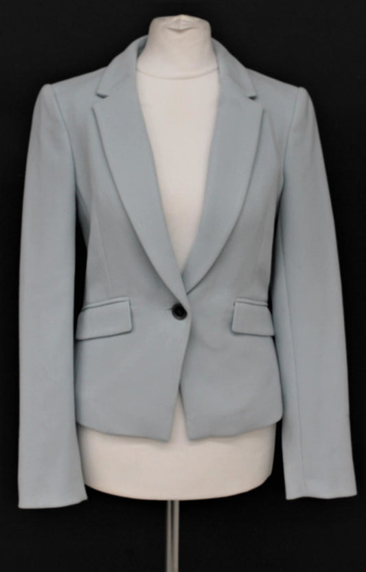 HOBBS Ladies Ice Blue Single Breasted Notch Lapel Maya Jacket UK6 BNWT RRP169