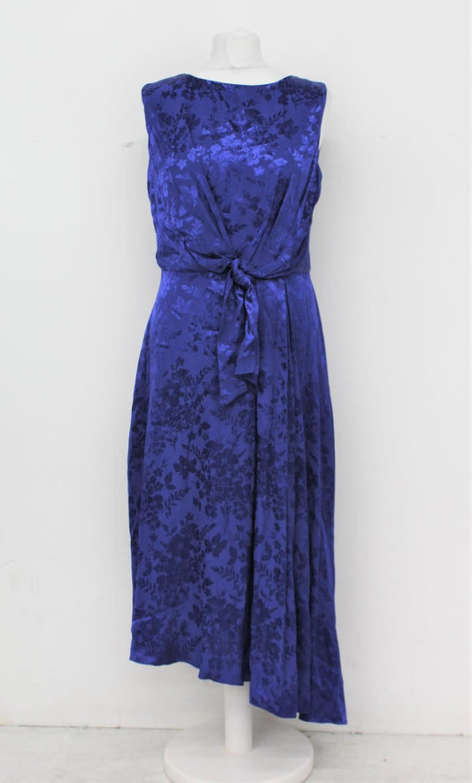 PHASE EIGHT Ladies Royal Blue Floral Jacquard Alexandrine Dress UK12 NEW RRP120