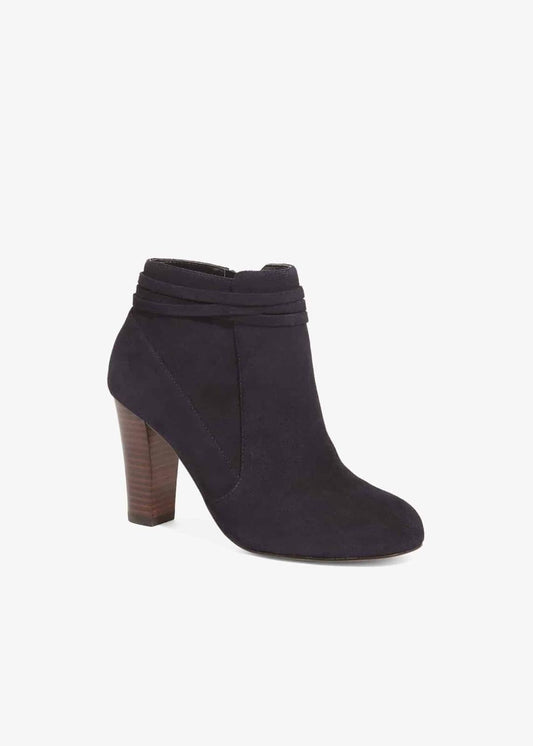 Phase Eight Suede Shoes Tegan Leather Wrap Top Boots Navy EU40 UK7 RRP140