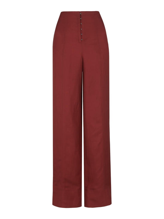 WHISTLES Ladies Sakari Corset Trouser Burgundy Red High Waist UK8 BNWT RRP169