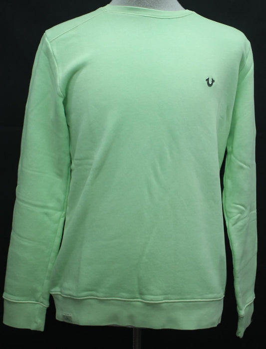 TRUE RELIGON Men's Mint Green Crew Fleece Sweatshirt Jumper Size S RRP129 NEW
