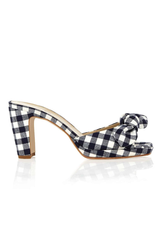 Hobbs Ophelia Mule Leather Shoe Navy White EU36 UK3 RRP139