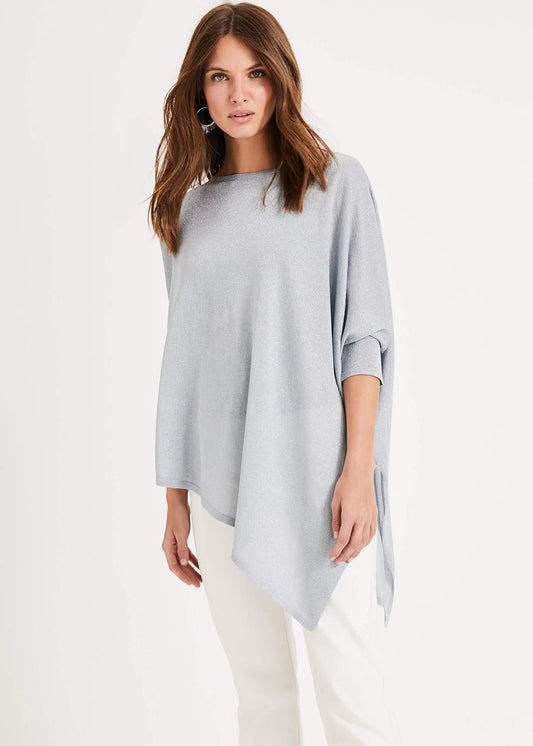 Phase Eight Melinda Shimmer Knitted Jumper Pale Blue XS RRP75