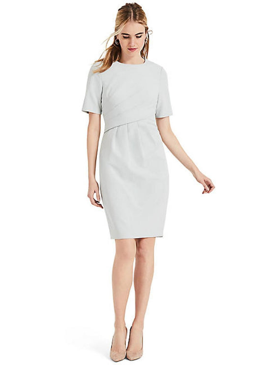 PHASE EIGHT Ladies Duck Egg Blue Amira Ruched Knee Length Dress UK12 NEW RRP120