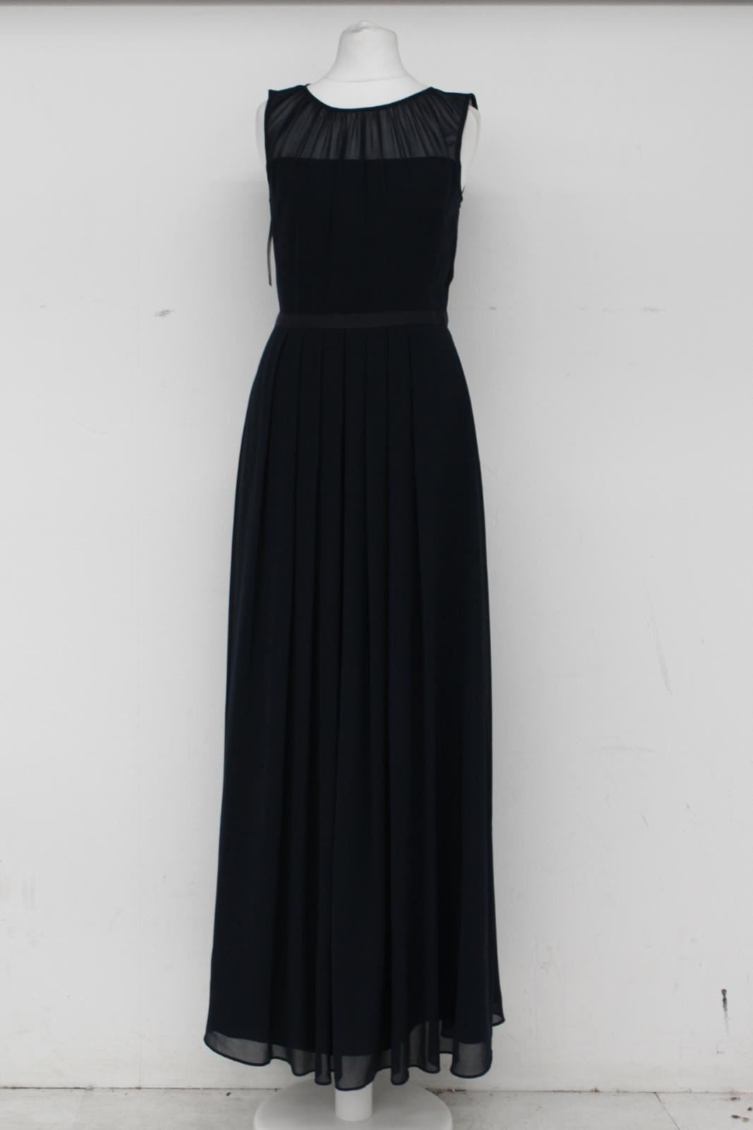 HOBBS Ladies Navy Blue Empire Line Sleeveless Stephanie Maxi Dress UK6 BNWT
