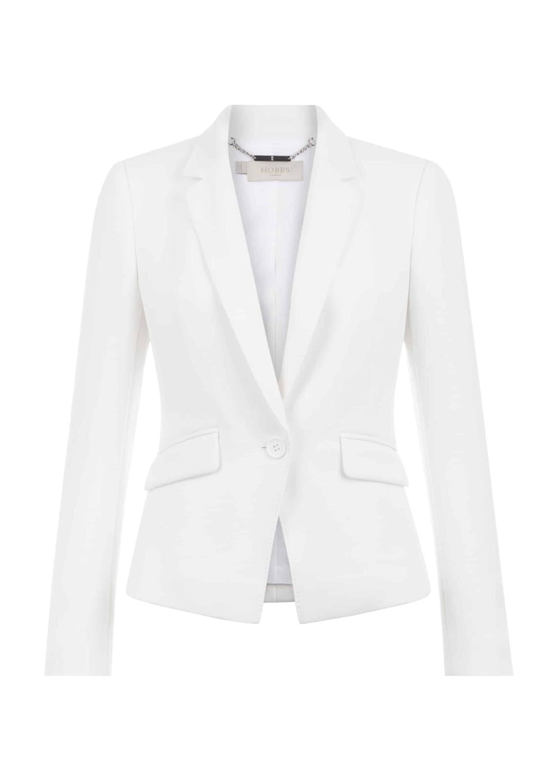 Hobbs Maya Blazer Jacket Ivory Size UK16 RRP169