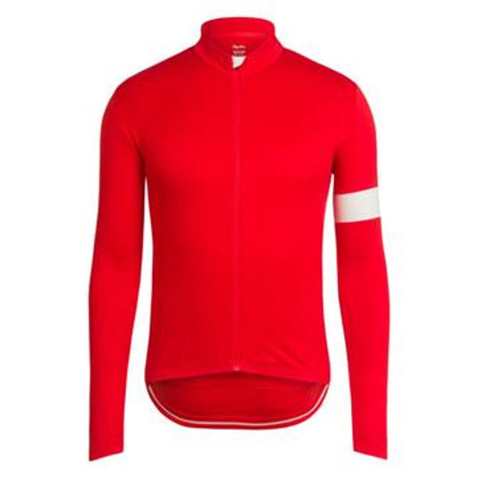 RAPHA Men'S Red Wool Blend Classic Long Sleeve Cycling Jersey II XS BNWT