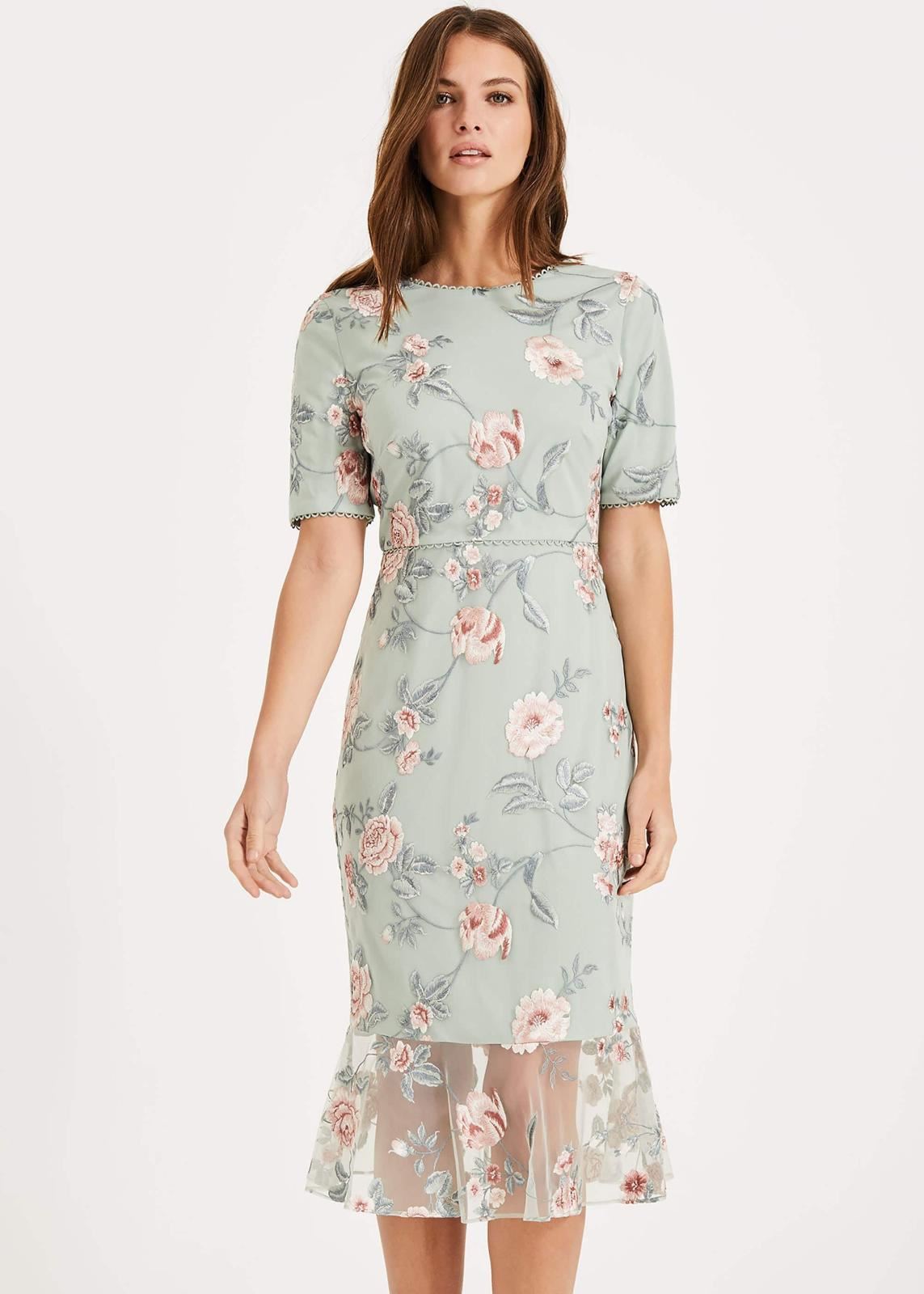 Phase Eight Alissa Embroidered Shift Dress Peppermint Size UK8 RRP160
