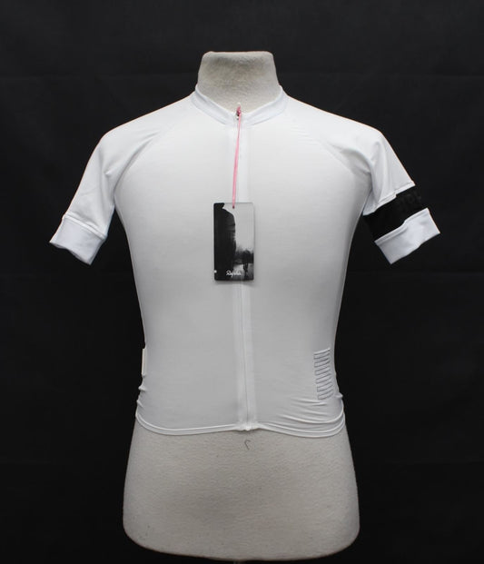 RAPHA Men's White Black Stripe Short Sleeve Pro Team Cycling Jersey XS BNWT