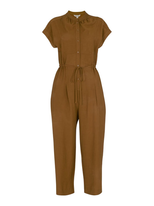 WHISTLES Ladies Olive Green Fabiana Tie Detail Jumpsuit Size UK16 RRP159 BNWT
