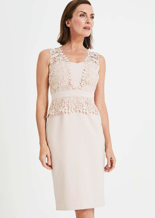 Phase Eight Harmony Lace Shift Dress Cameo Size UK10 RRP140