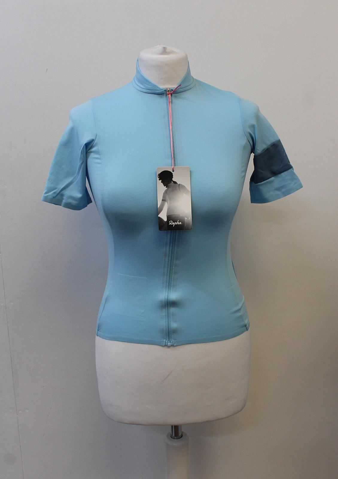 RAPHA Ladies Classic Flyweight Short Sleeve Cycling Jersey Light Blue 2XS BNWT