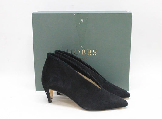 HOBBS Ladies Tilda Black Suede Pointed Toes Shoe Boots UK3.5 EU36.5 NEW RRP179