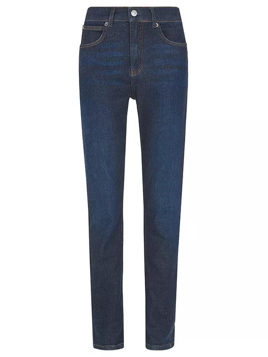 WHISTLES Ladies Dark Denim Blue Wash Skinny Zip Fly Jeans W24 RRP85 BNWT