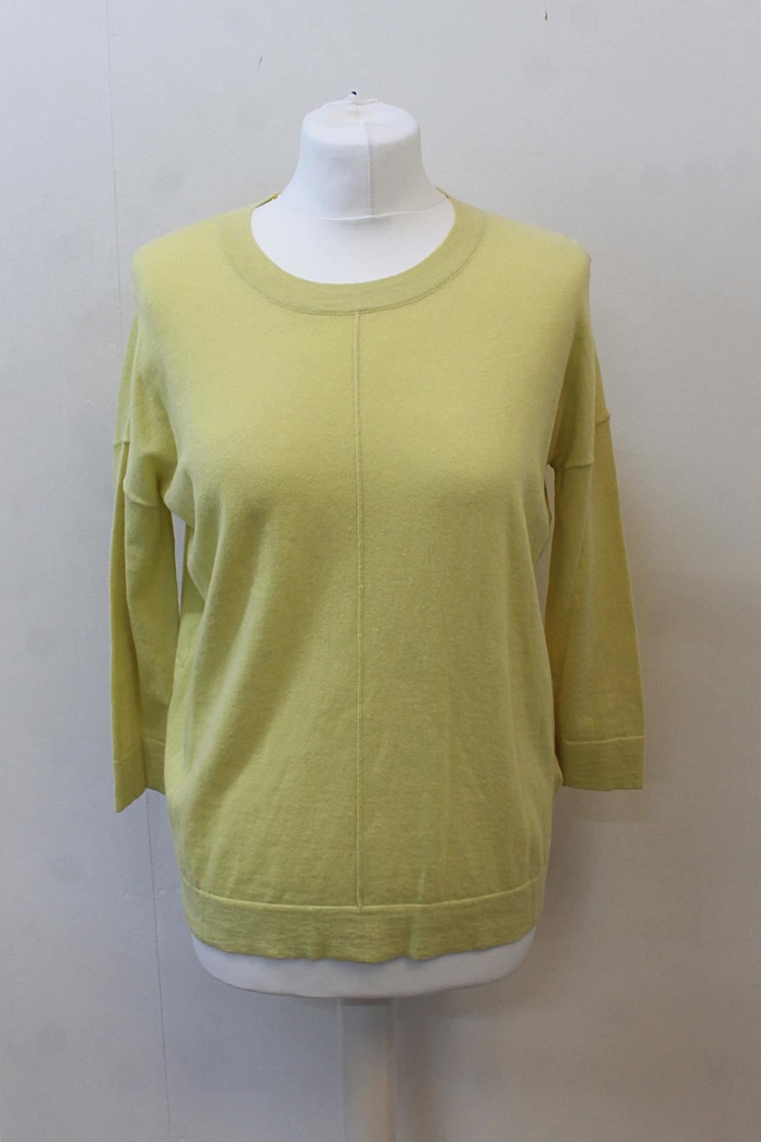 HOBBS Ladies Eva Sweater Zest 3/4 Sleeve Cotton Wool Blend Jumper XS NEW RRP59