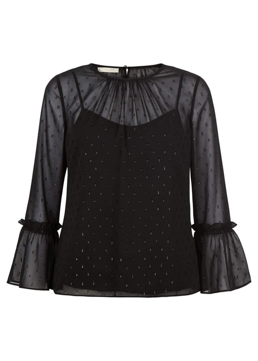 Hobbs Natalia Top Black Size UK6 RRP89