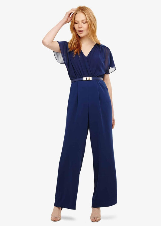 Phase Eight Alba Belted Jumpsuit Sapphire Size UK8 RRP120