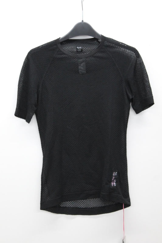RAPHA Men's Black Merino Mesh Lightweight Crew Neck Cycling Base Layer XS BNWT