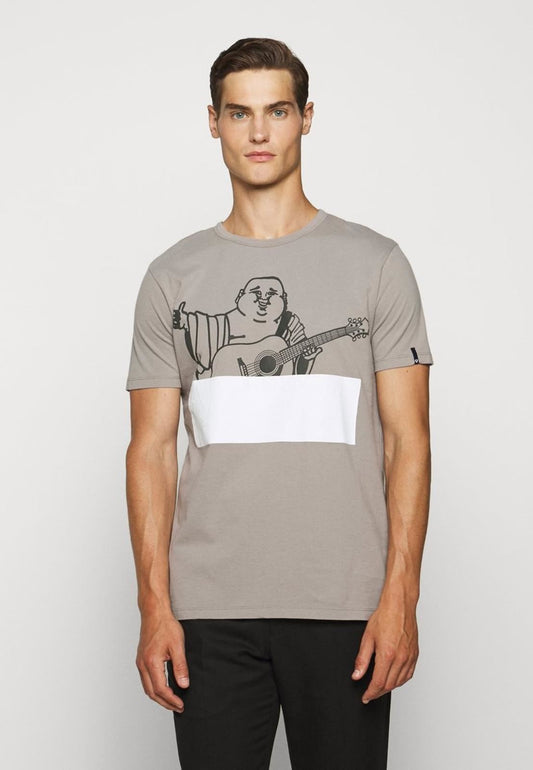 TRUE RELIGION Men's Grey Crew Short Sleeve T-Shirt Buddha Block XS RRP59 BNWT