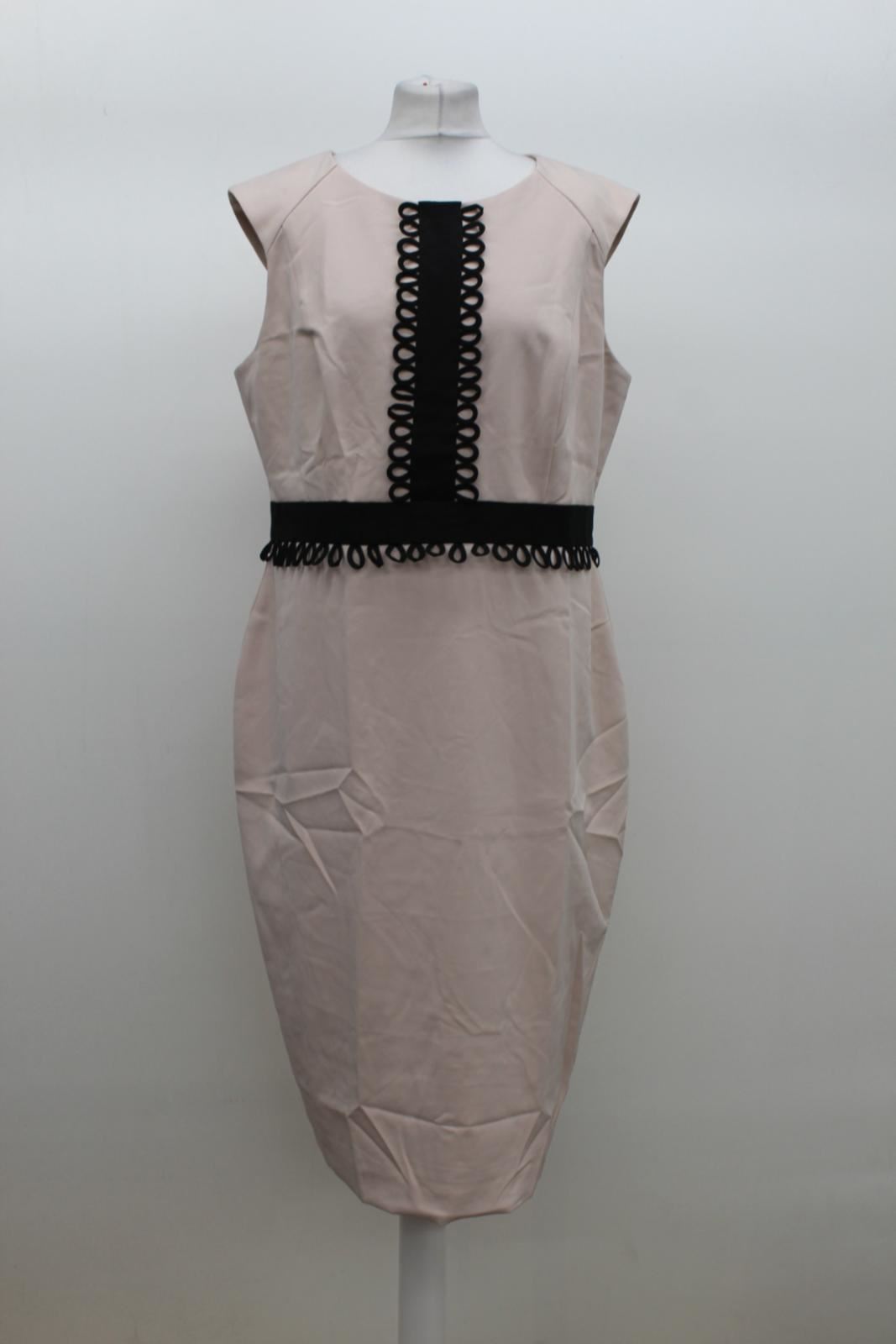 PHASE EIGHT Ladies Cameo Pink Candice Round Neck Sleeveless Dress UK18 BNWT