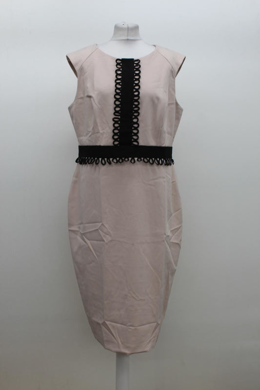 PHASE EIGHT Ladies Cameo Pink Candice Round Neck Sleeveless Dress UK18 BNWT